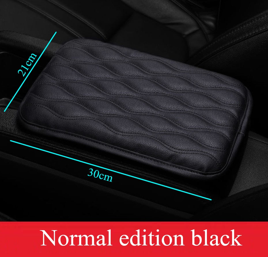 Leather Console Arm Rest Protection Cushion With Wave Embroidery For Your Car.