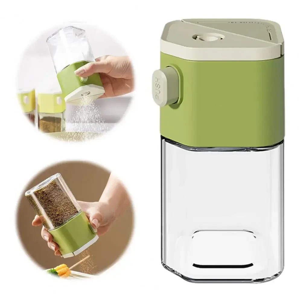 Moisture-proof Seasoning Bottle That Can Extrude 0.5 Grams Of Salt Or Sprinkle Larger Measurements Without Clumping