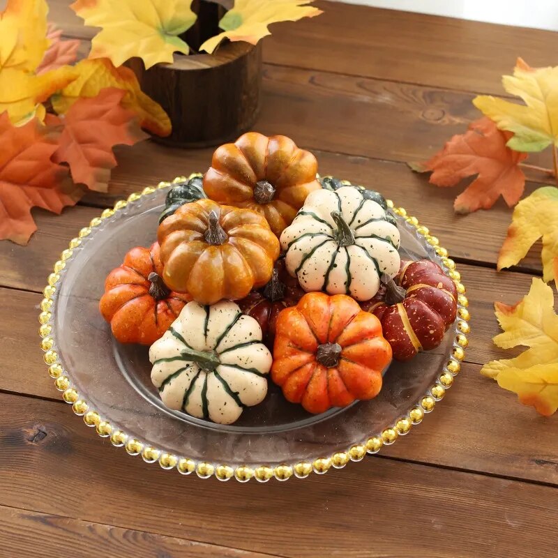 Mini Artificial Harvest Or Halloween Pumpkin Decorations.