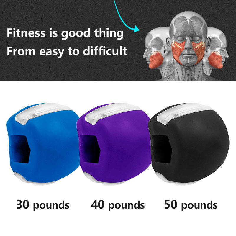 Food-grade Silica Gel Jaw Exercise Line Ball Muscle Trainin Fitness Ball Neck Face Toning Jaw Muscle Training Face lift