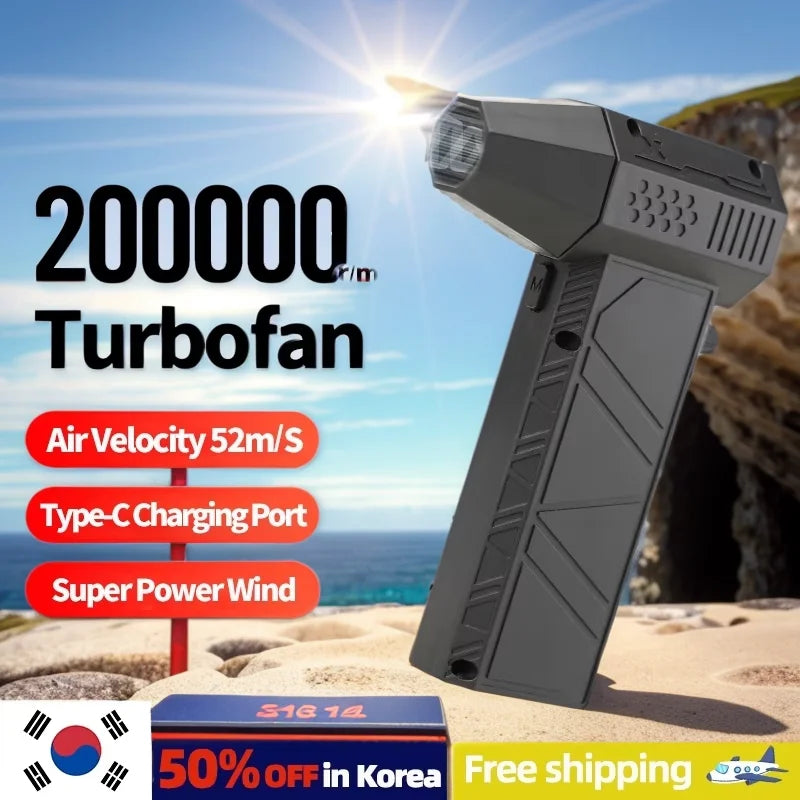 200000 RPM Turbo Jet Powerful Air Blower/Vacuum Dust Cleaner With Type-C Charging