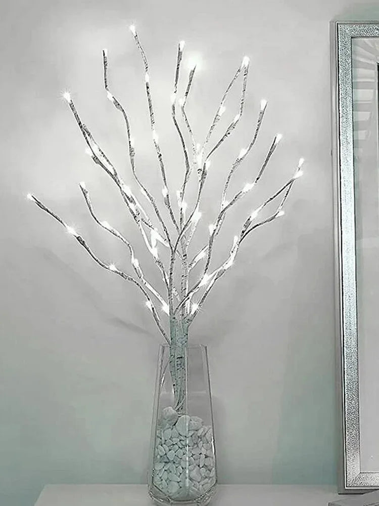1 PC Battery Operated 20 LED White Birch Branch Lights