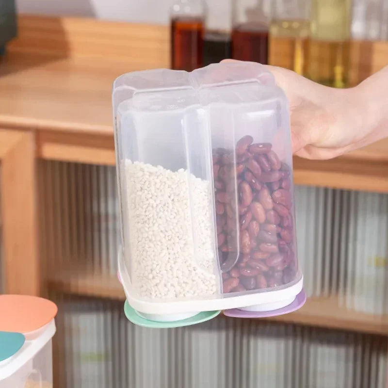 4 Grids Sealed Plastic Storage Container