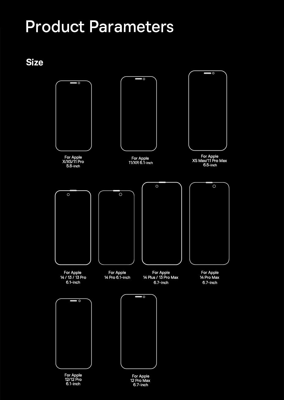 Baseus 0.4mm Corning Tempered Glass for iPhone 14 13 12 11 Pro Max Screen Protector for iPhone XR X XS Max