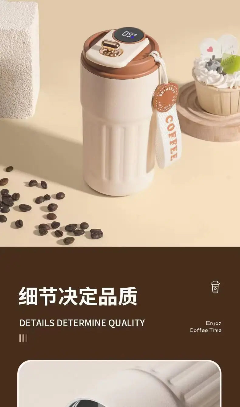 450ml Temperature Display Thermos Premium Stainless Steel Coffee Cup