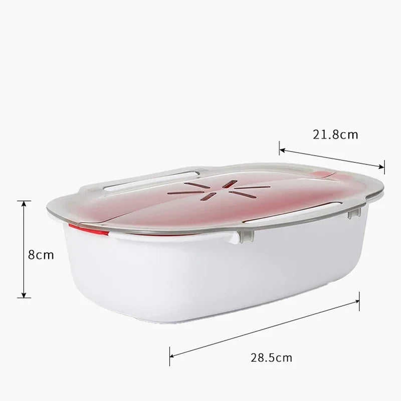 Microwave Oven Plastic Steamer With Lid