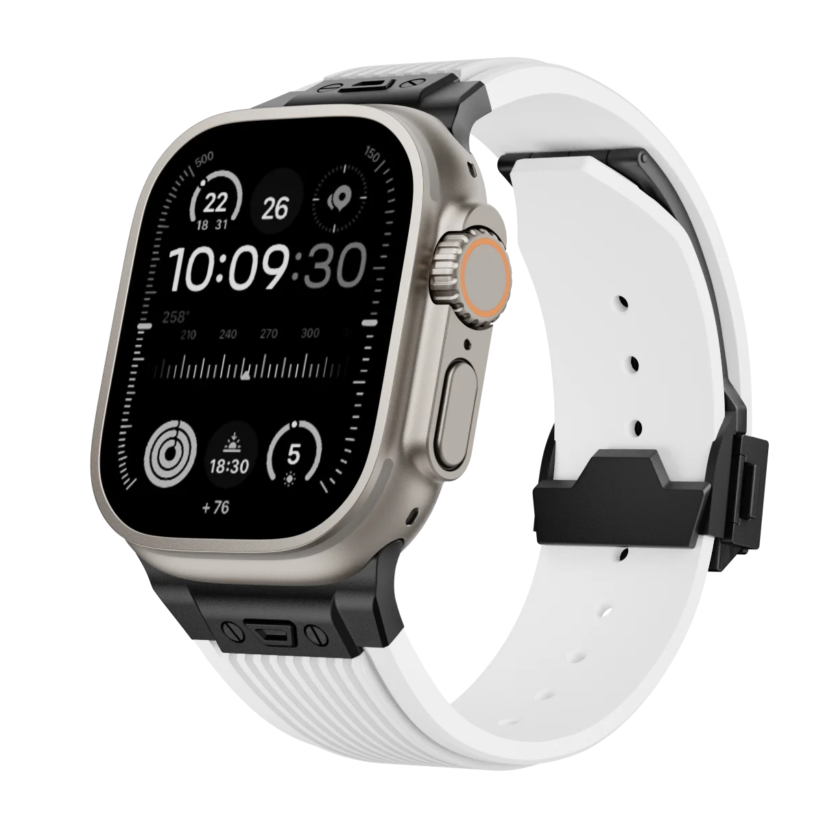 Silicone Sports Strap for Apple Watch Ultra 2/1 49mm Series 9 8 7 45mm 44mm Or IWatch 6 5 4 3 Se 44mm 42mm