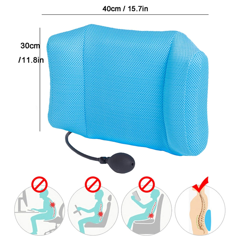 Inflatable Lumbar Support Pillows - Orthopedic Design for Back Pain Relief