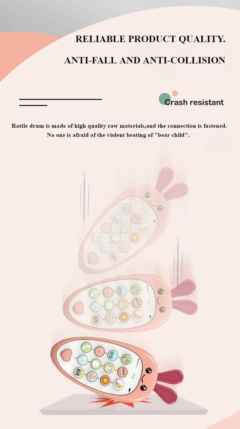 Children's Soft Plastic Music And Light Simulation Mobile Phone