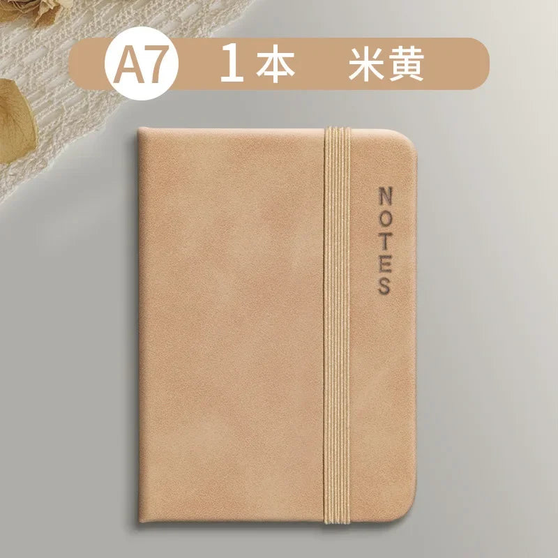 Handmade Leather Mini A7 Pocket 80 page Notebook