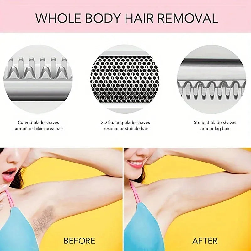 4-in-1 Ladies Multifunctional Electric USB Charging Hair Remover