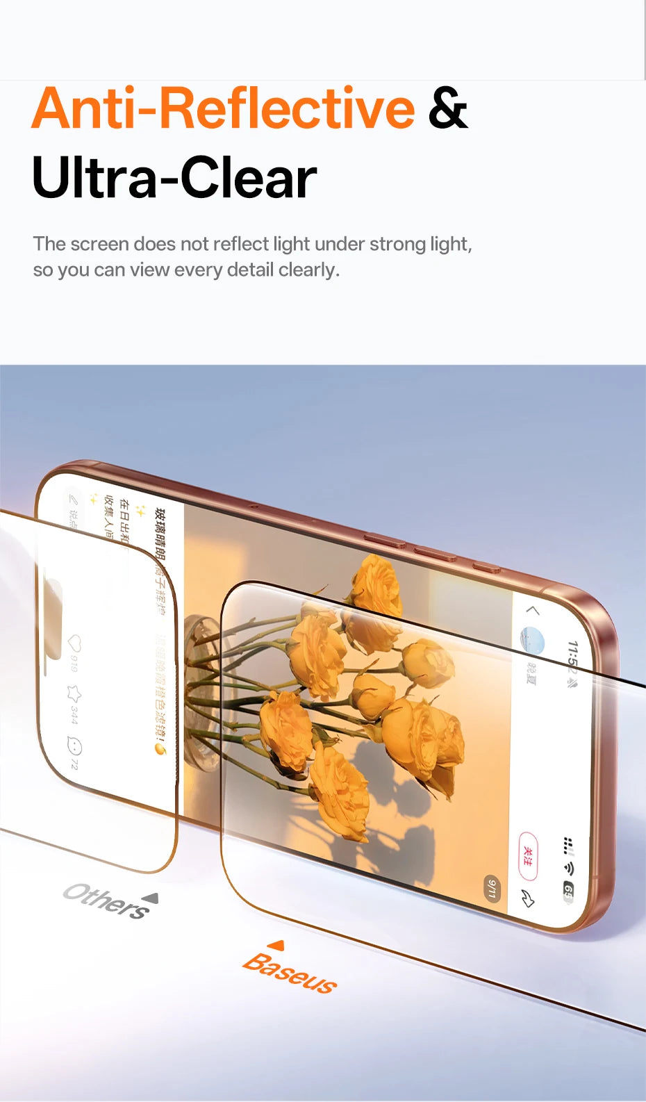 Baseus Tempered HD Screen Protector For iPhone 17 16 15 14 13 12 Pro Max