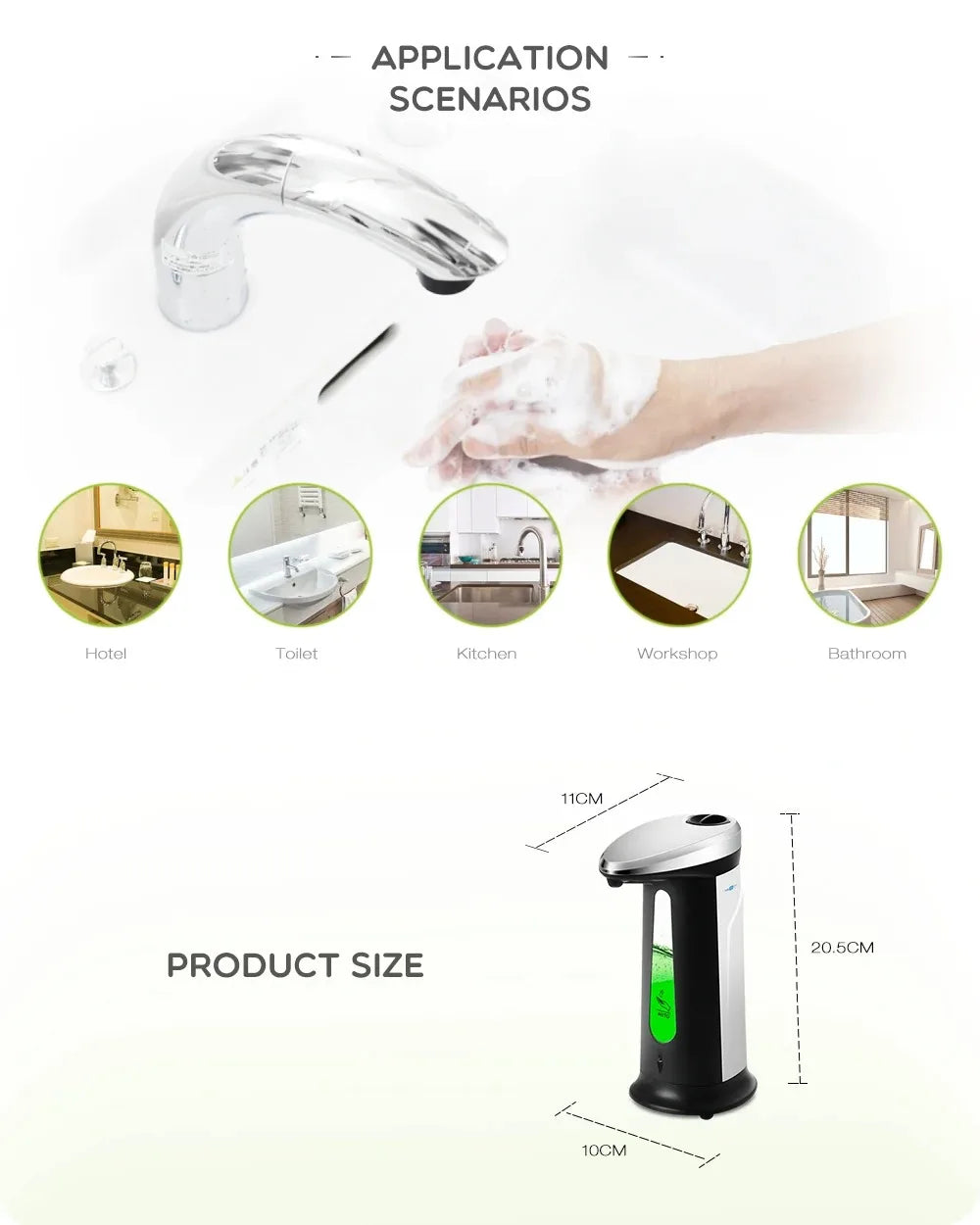 Touchless ABS Soap Dispenser