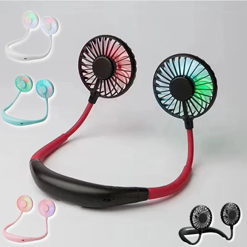 LED Rechargeable 3 Speed Silent Neck Fan