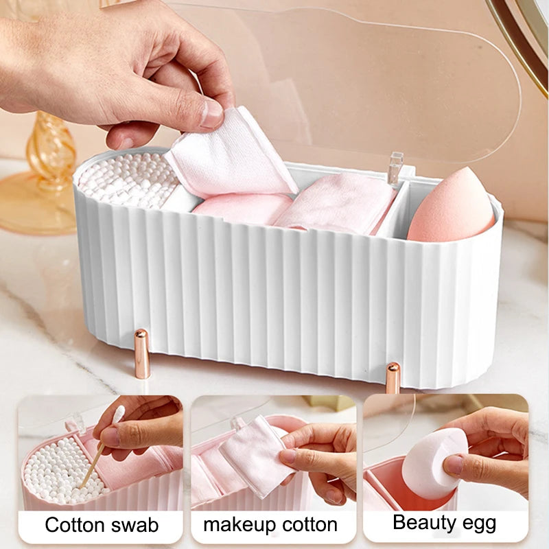 Vanity Organizer For Cotton Pads To Remove Makeup