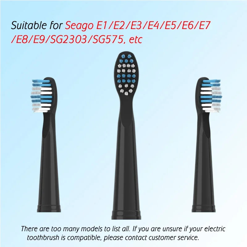 Replacement Brush Heads for Seago Electric Toothbrushes E1-9/SG2303/SG575