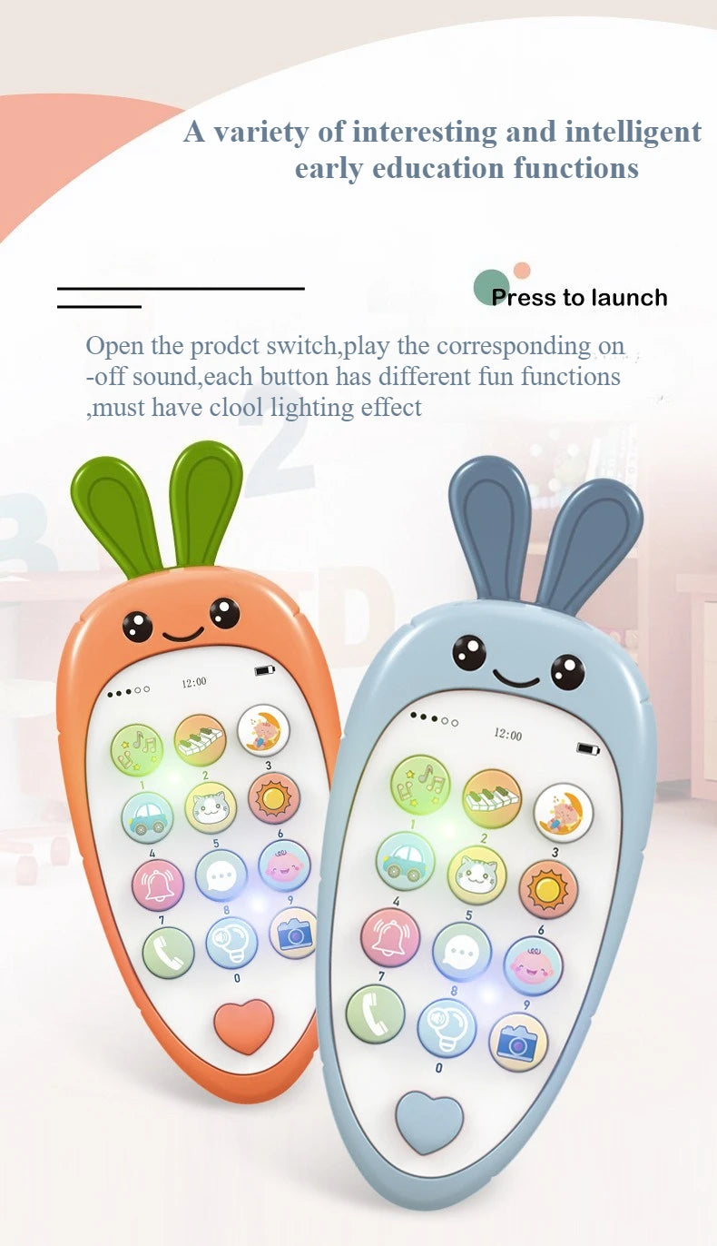Children's Soft Plastic Music And Light Simulation Mobile Phone