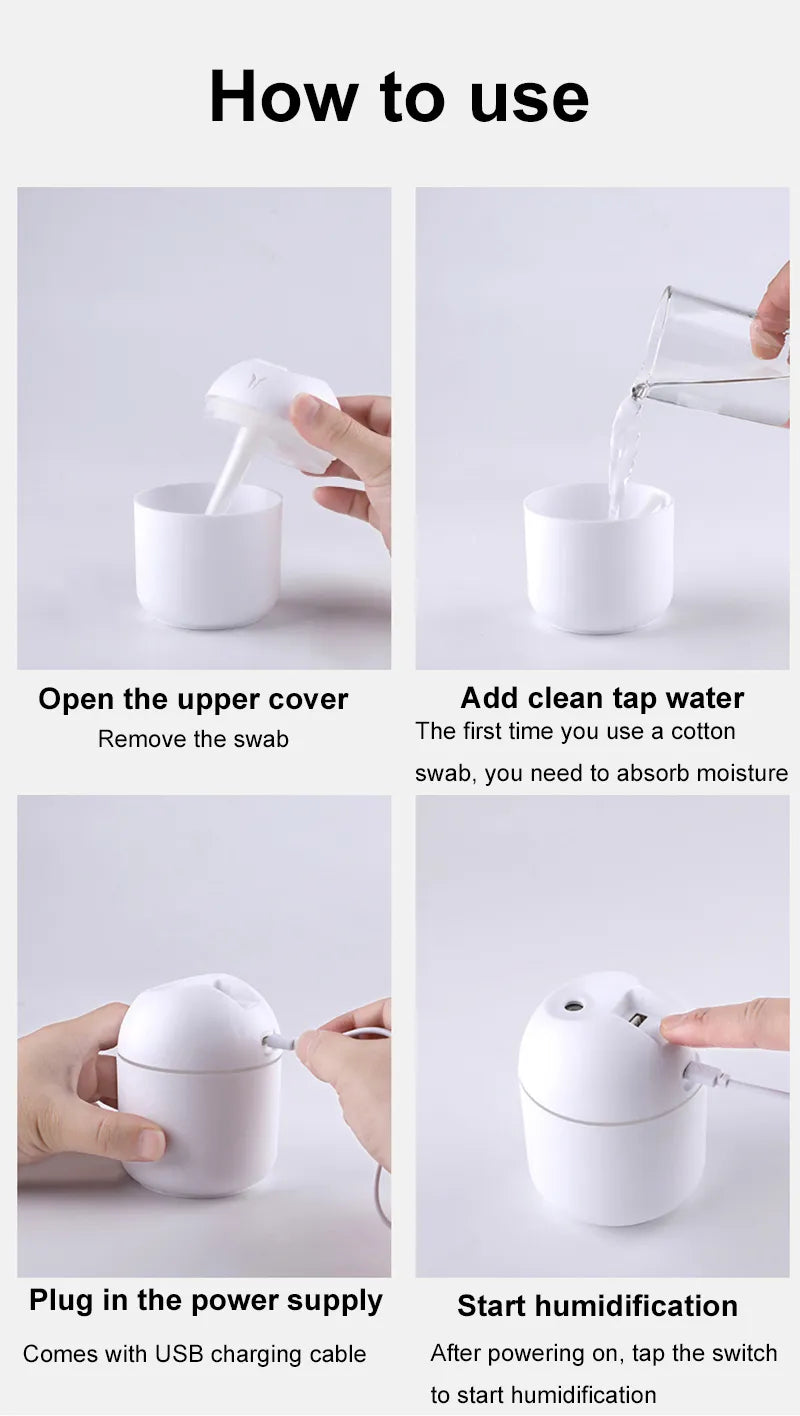 250ML LED/USB Mini  Essential Oil Diffuser Or Air Humidifier