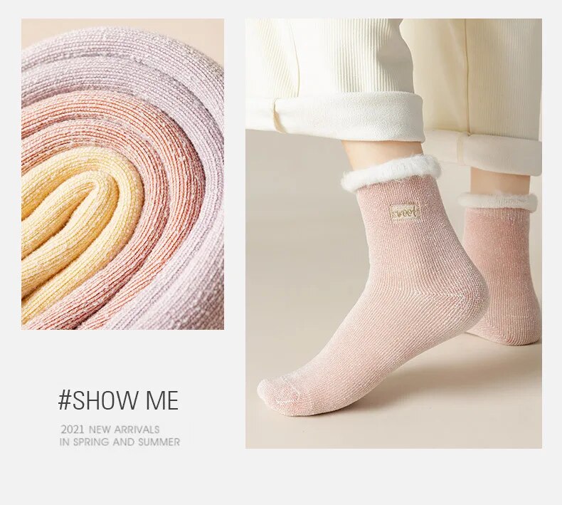 Women's Winter Warm Thermal Cashmere Socks.
