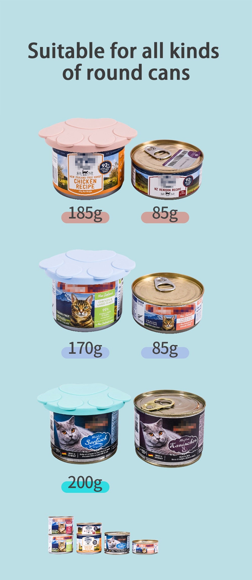 Silicone Pet Food Lid/Spoon.