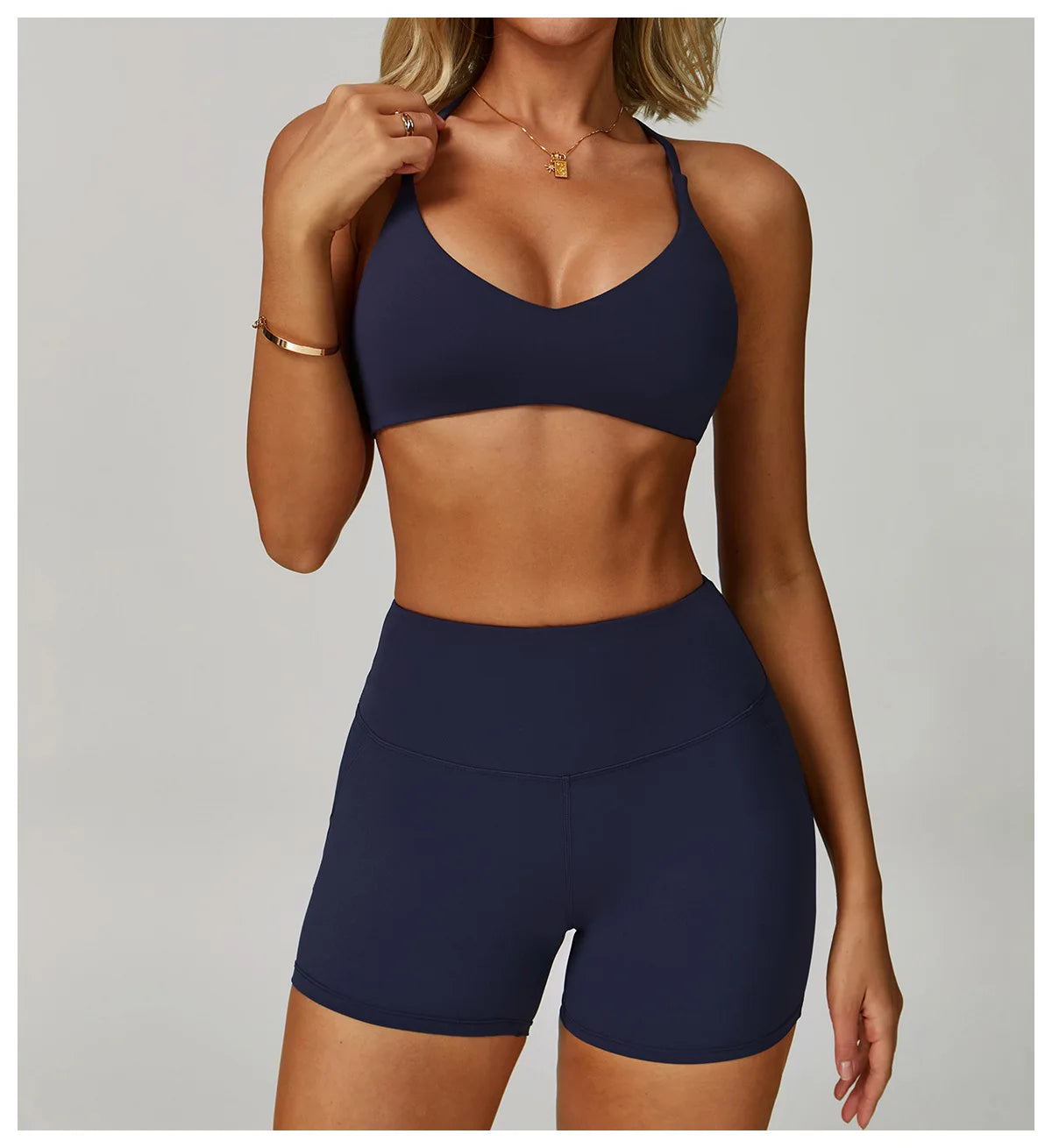 Women's Anti-Sweat Push Up Cross Shoulder Sports Bra