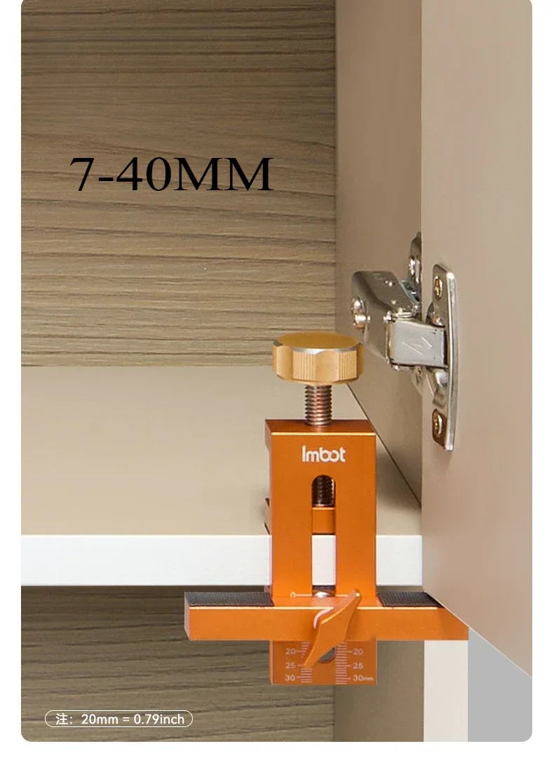 2 in 1 Woodworking Cabinet Door Installation Rebounding Device Drilling Tool