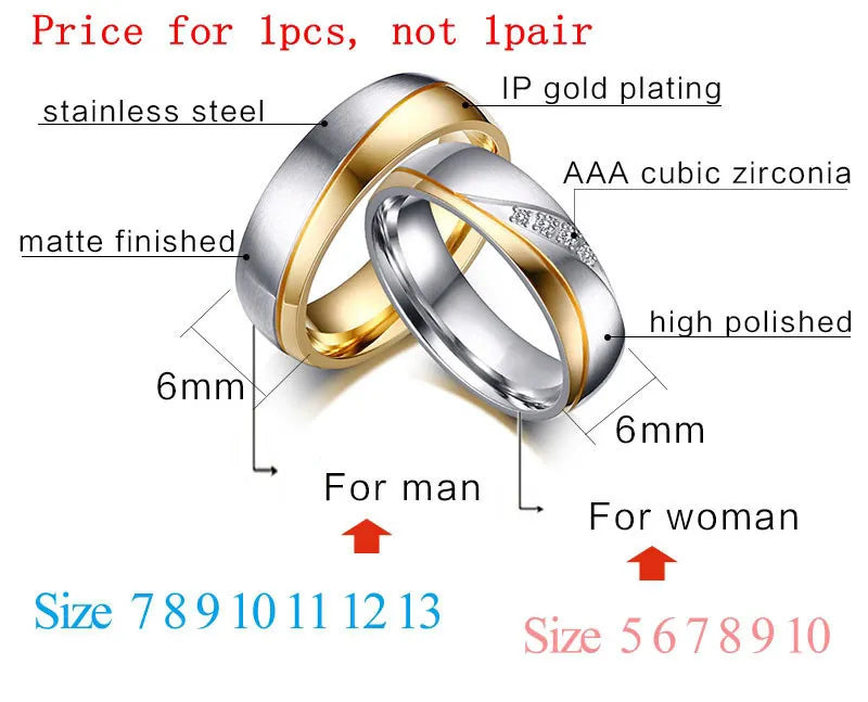 Men Or Women's Stainless Steel Personalized Rings.