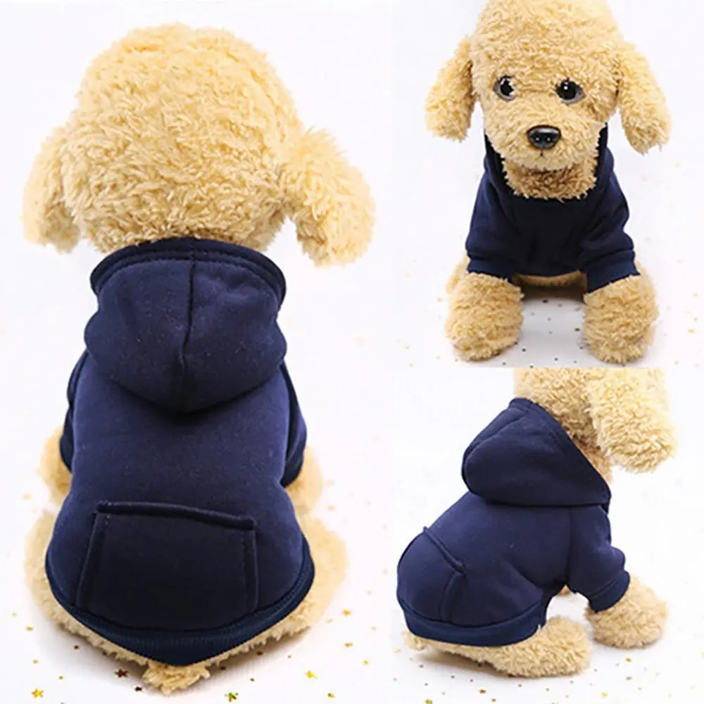 Pet Two-legged Hooded Sweatshirt With Pocket.
