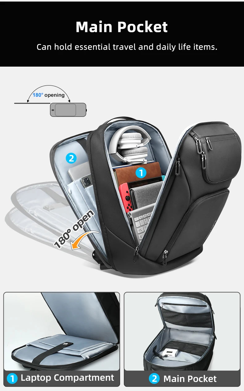 HK Multifunctional Backpacks Fits 17.3" Laptop