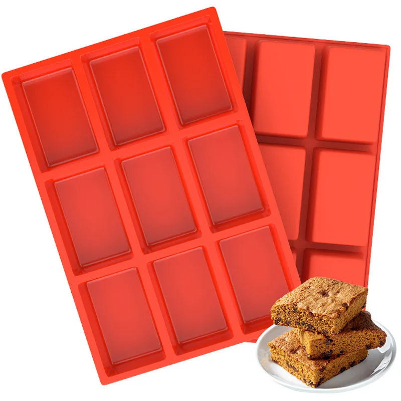 9-Cavity Silicone Non-Stick Lattice Cake Mold