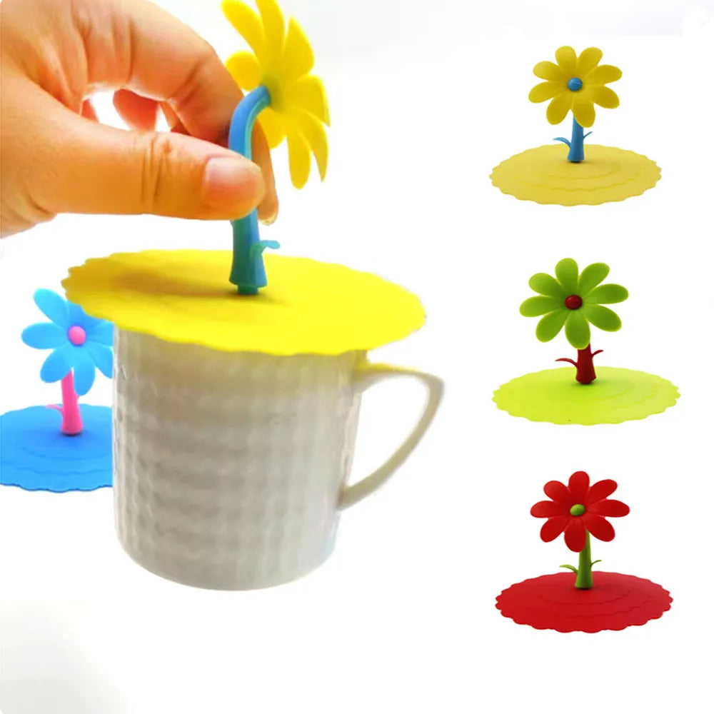 1PC High Temperature 10cm Silicone Cup Lids