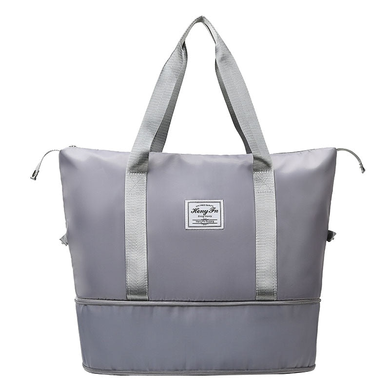 Women's AOTTLA casual handbag/carry on luggage bag for traveling. Double zipper on bottom to expand bag..