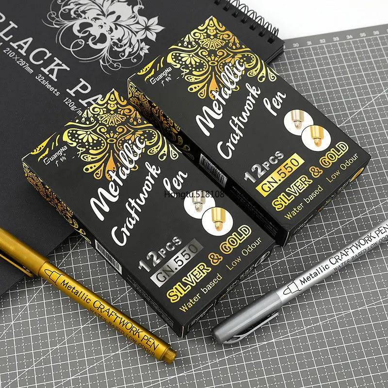 Gold Or Silver 2/1Pc  Metallic Permanent Art Marker