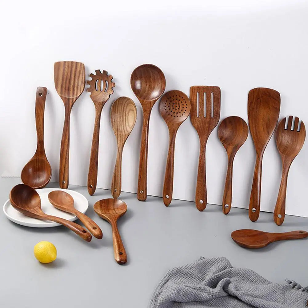 Walnut Wood Cooking Utensils Holder Not Included