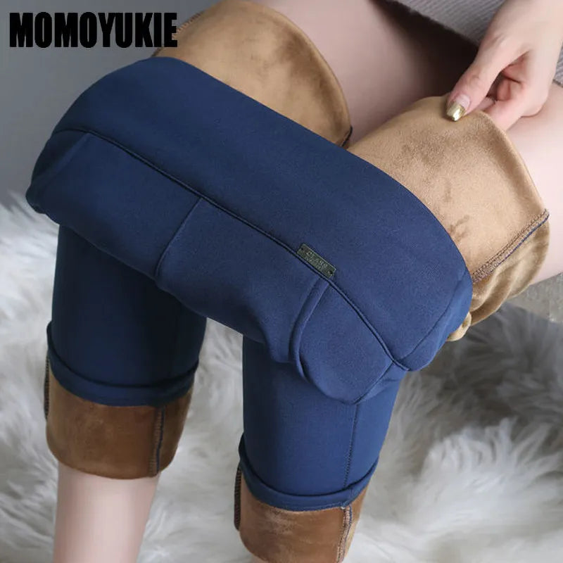 Women's High Waist Winter thick Warm Leggings.