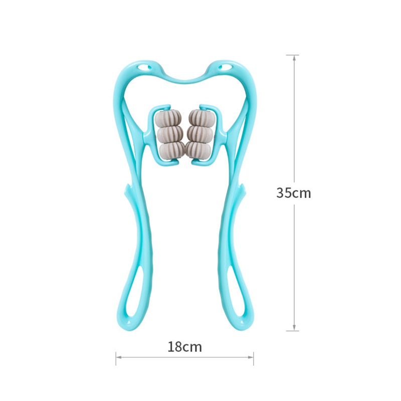 Hands Free Plastic Pressure Point Neck Massage Rollers.