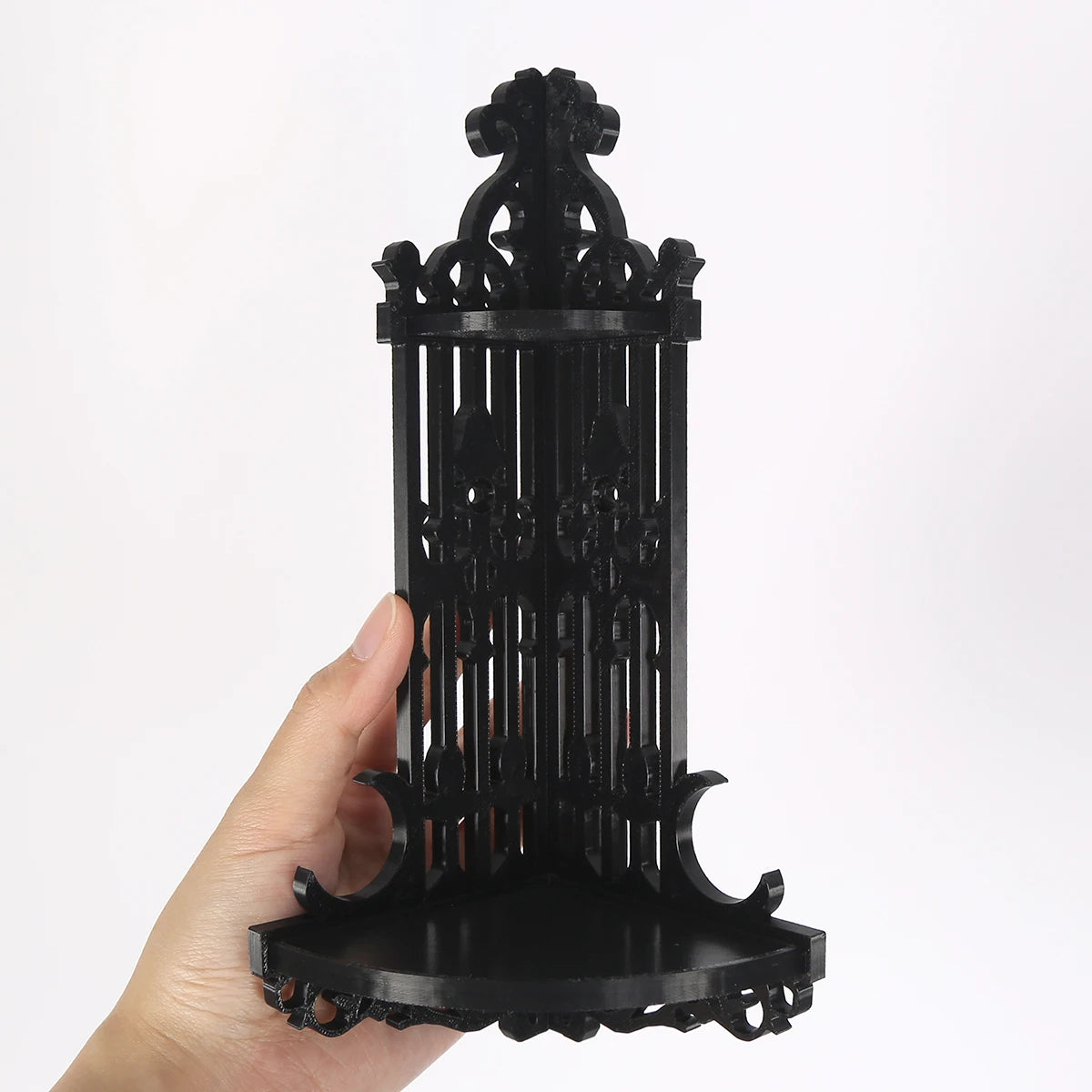 1 Piece Decorative Black Corner Rack
