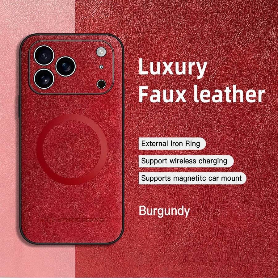 Classic Leather Phone Case For iPhone 16 11 12 13 15 17 Pro Max 16E 14 Plus 17 Air