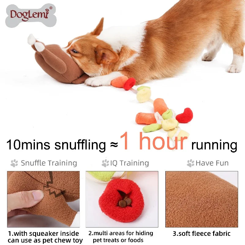Pet Snuffle Roasted Turkey Toy
