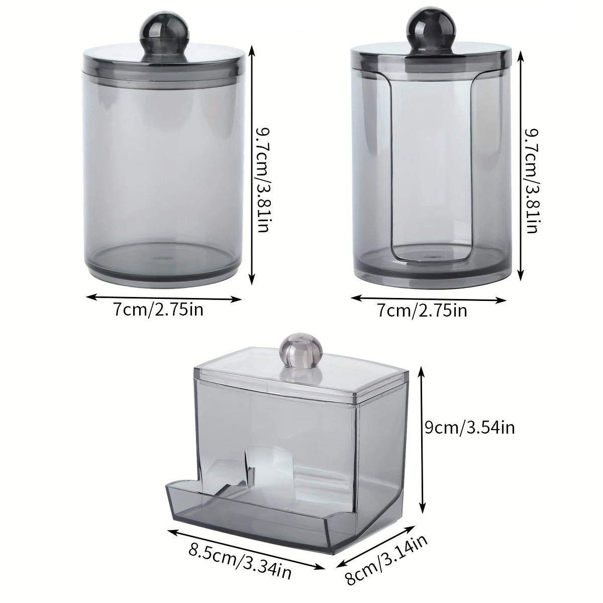 2 Or 3 Pack Bathroom Dispenser Containers
