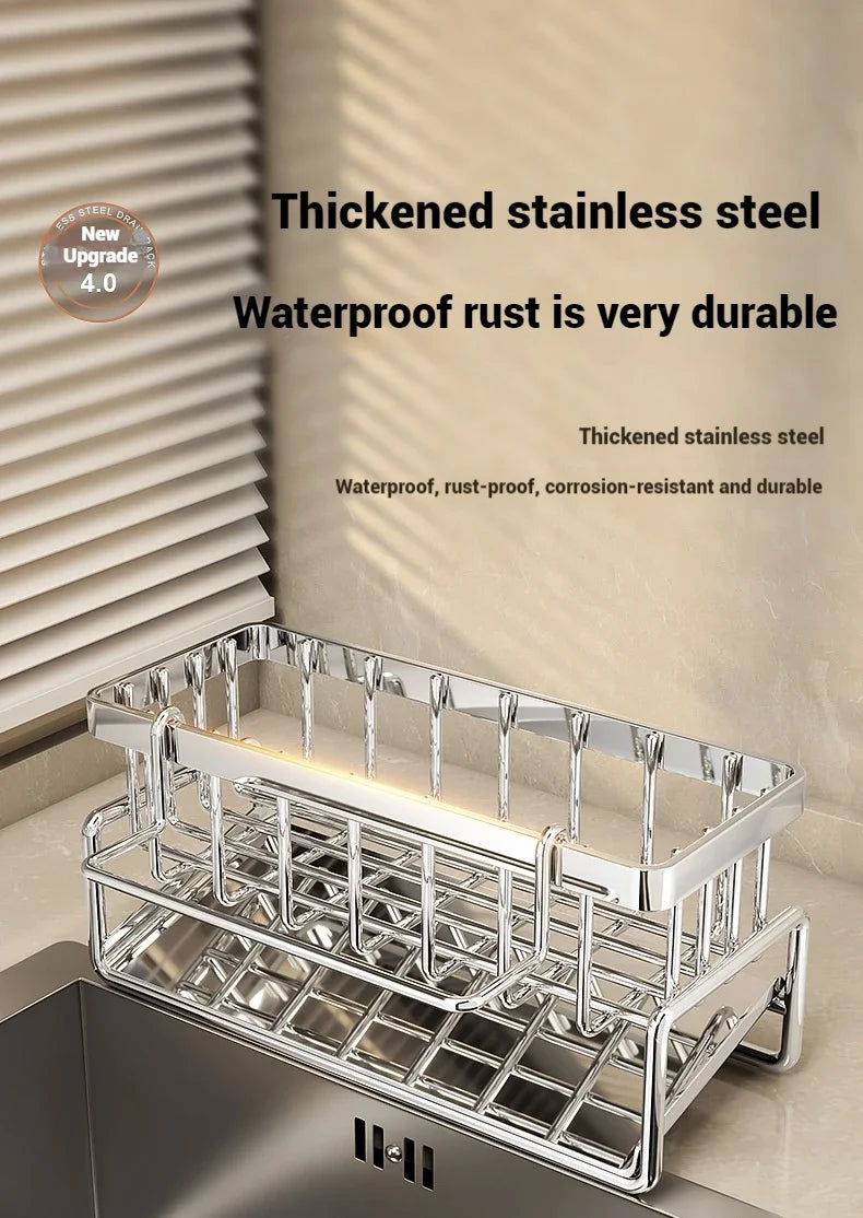Plastic Multi-Functional Sink Organizer for Kitchen & Bathroom