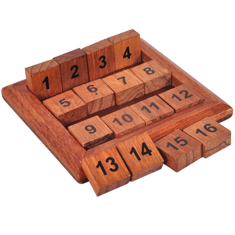 Wooden Brain Teaser Number Puzzle For Adults Or Children