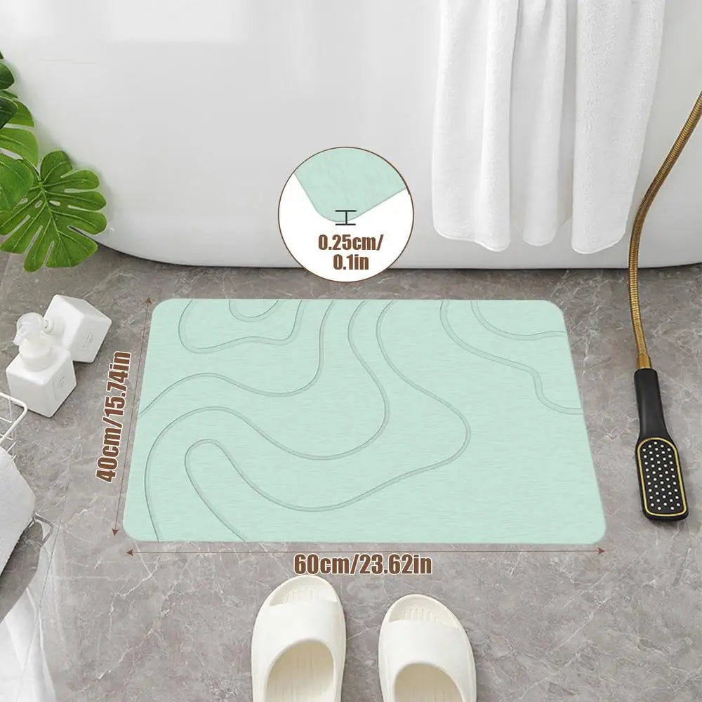 Quick Drying Non Slip Diatomaceous Earth Stone Bath/Kitchen Mat