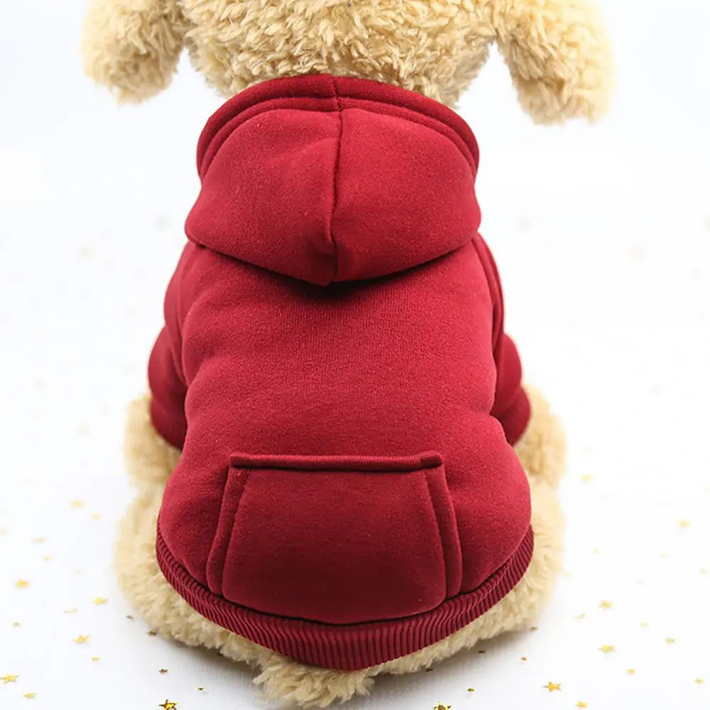 Pet Two-legged Hooded Sweatshirt With Pocket.