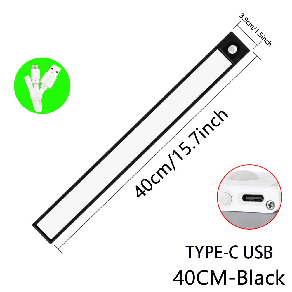Rechargeable, LED Motion Sensor Night Light. Magnetic for Light Under Kitchen Cabinet Or Closet.