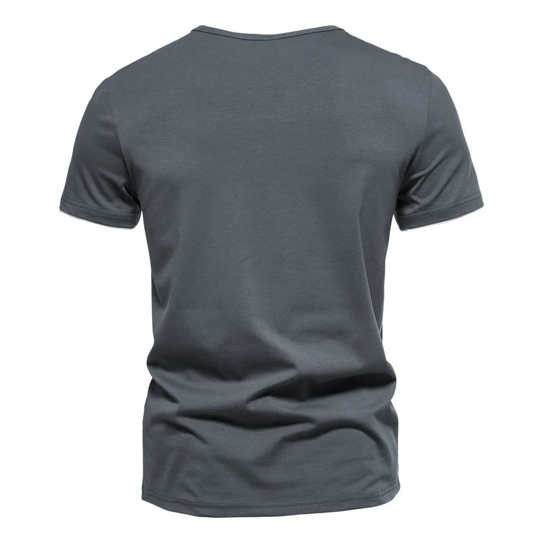 Men's Short Sleeve Henley Casual Cotton V Neck T-Shirt