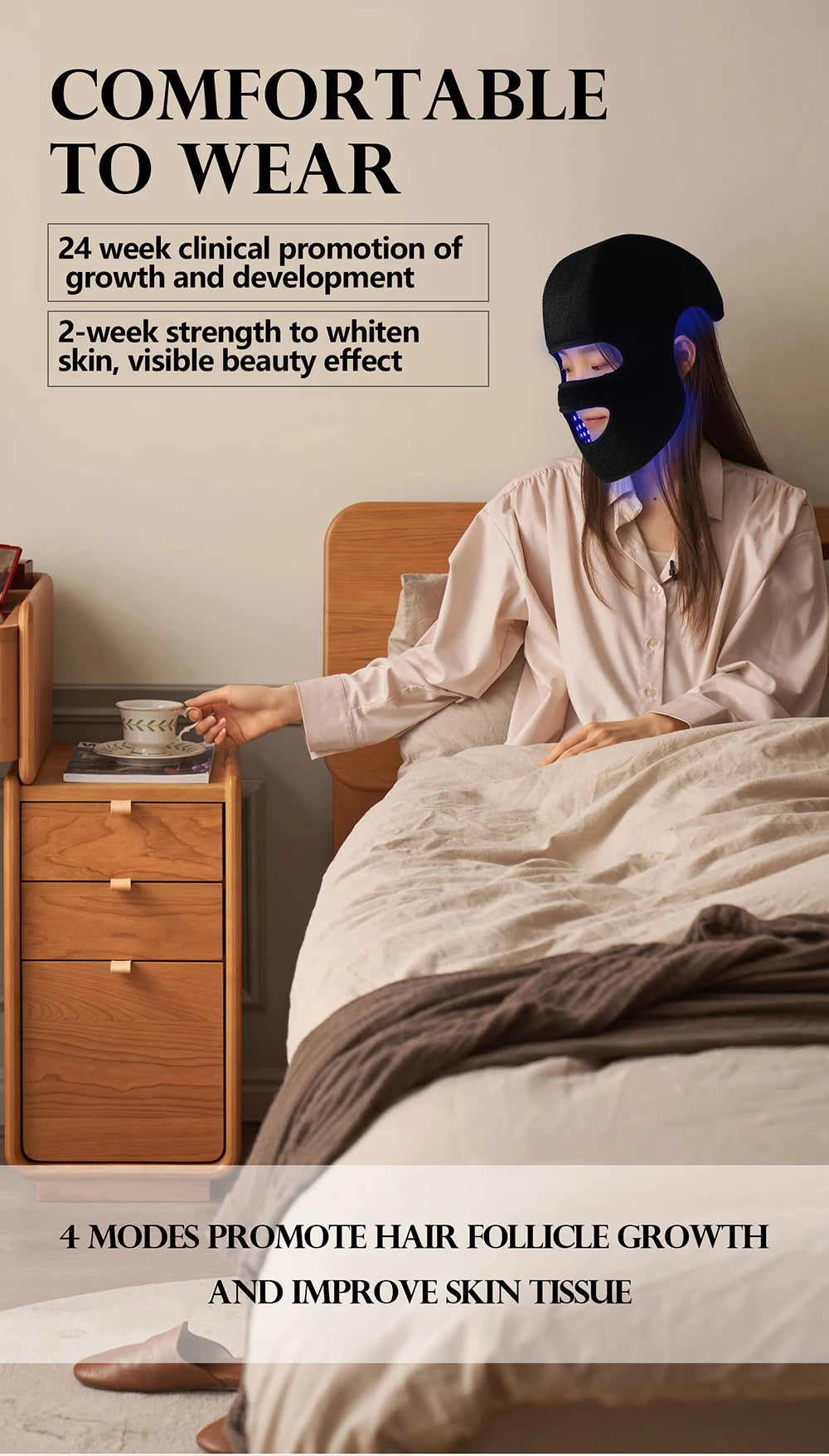 NEW 186 LED's Hat & Face Red Light Therapy For Hair Loss And Skin Rejuvenation