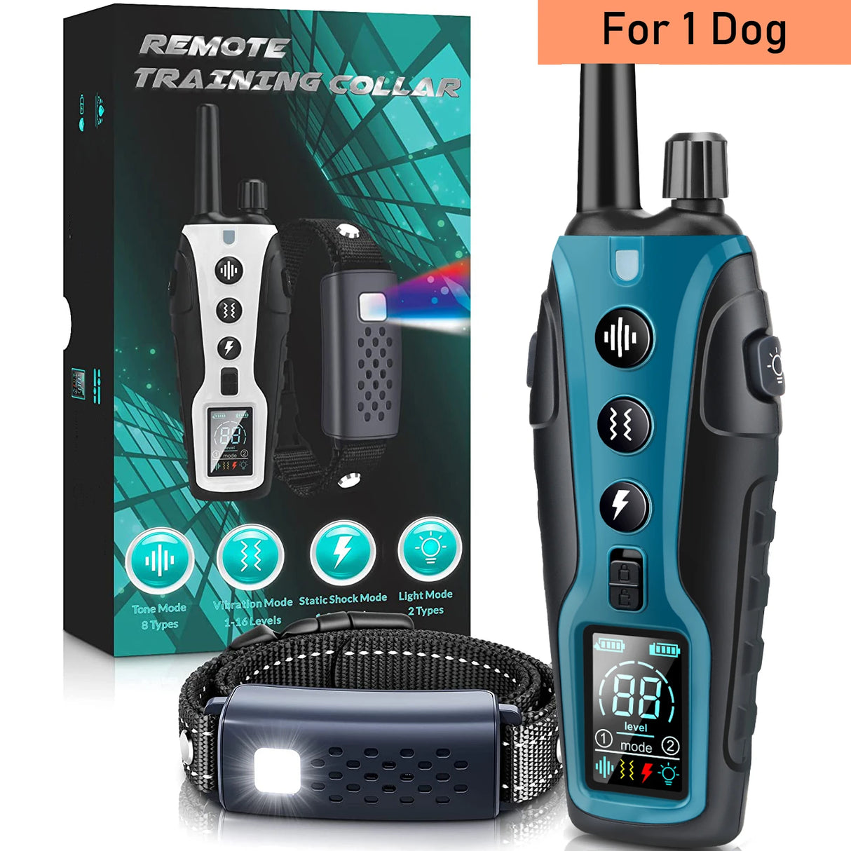 3280FT Dual Battery Display Dog Training Shock Collar With Beep Vibration Or Shock Mode