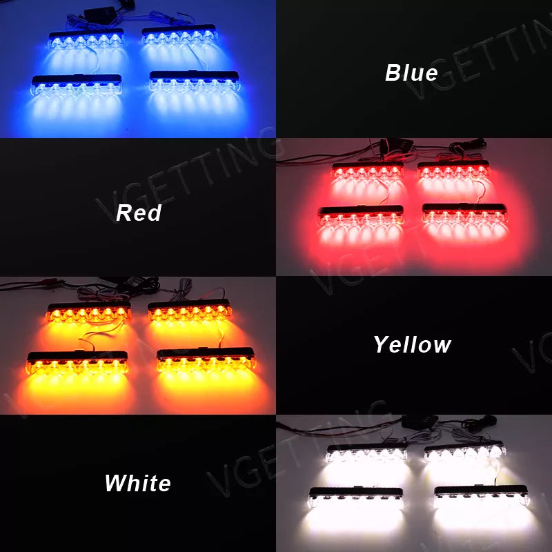 4X6 Wireless Remote Led Car Grid Emergency Lights
