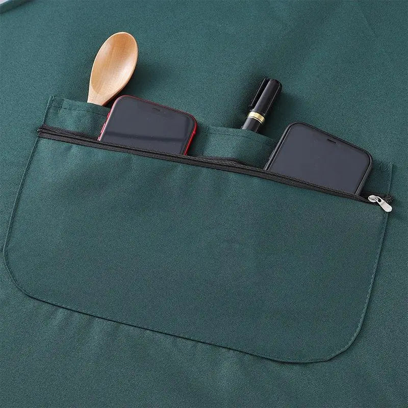 Waterproof Apron With Zipper Pocket